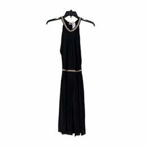L'AGENCE Black and Tan Midi Dress